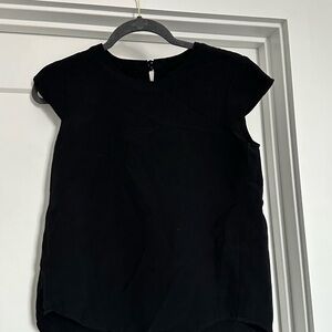J. Crew Classic Black Cap Sleeve Top
